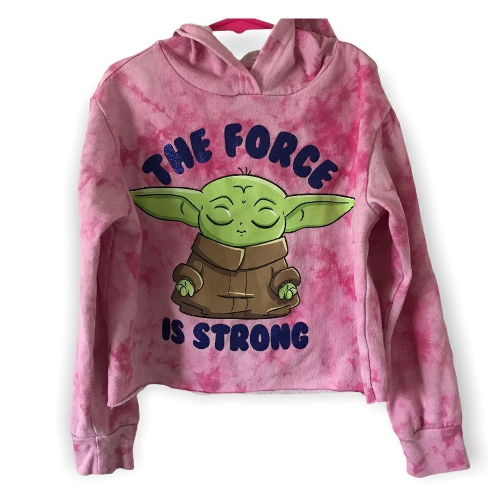 3/$15 Star Wars (kids) pink tie dye hooded sweater